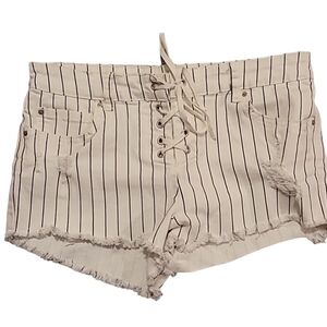 BILLABONG stripe lace up shorts size 28